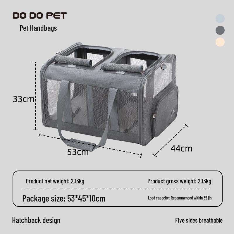 Pet Transport Cage: Breathable, Expandable Car Cage for Dogs and Cats