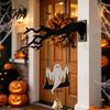 Halloween Decorations Wall Mounted Hanging Bell, Clear Sound Ghost/Bat Decorative Home Decor Dinner Bell for Outdoor Front Door Garden Porch
