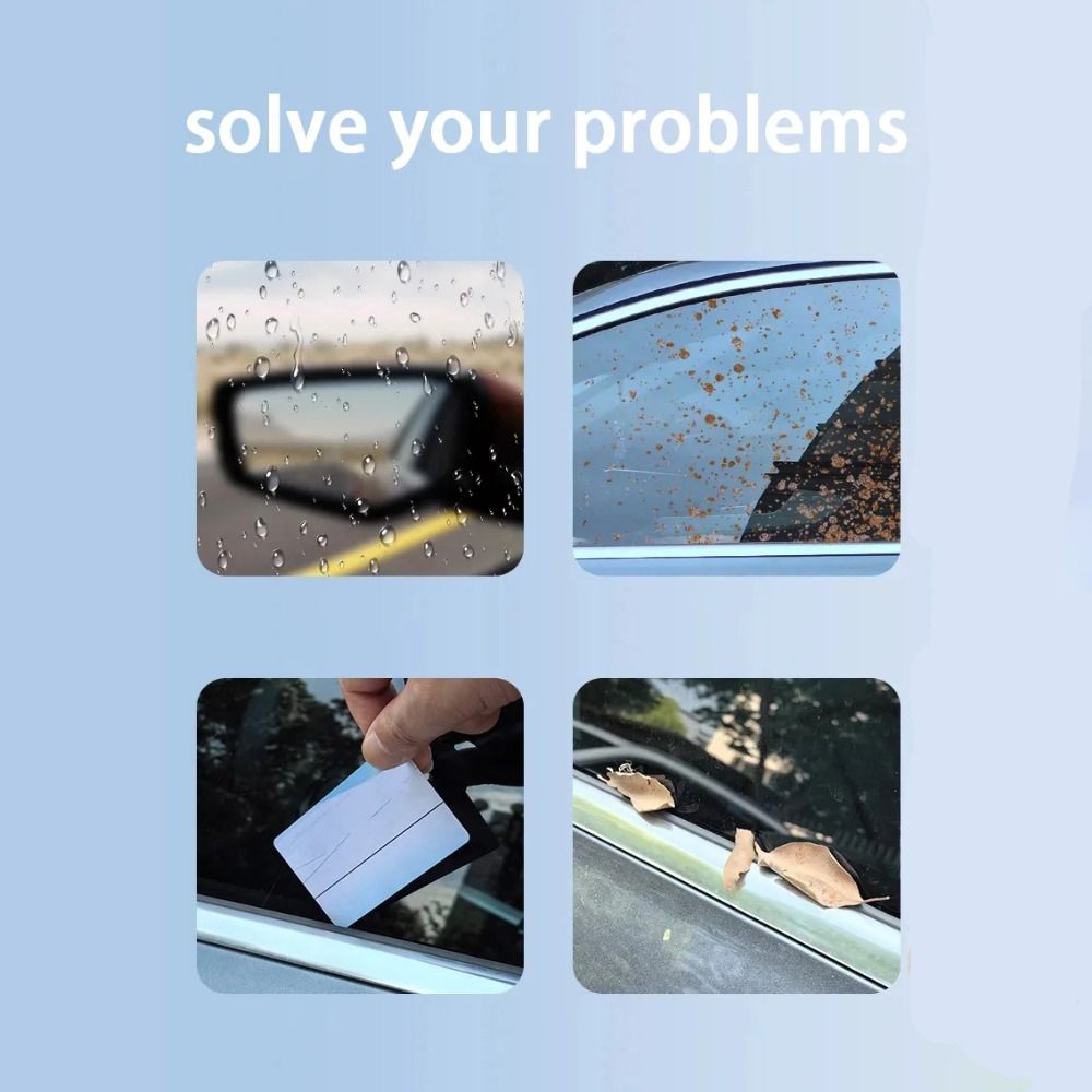 1 pair Rubber Car Side Window Wiper Multi-function Window Cleaning Tool Water Mist Removal Wipers