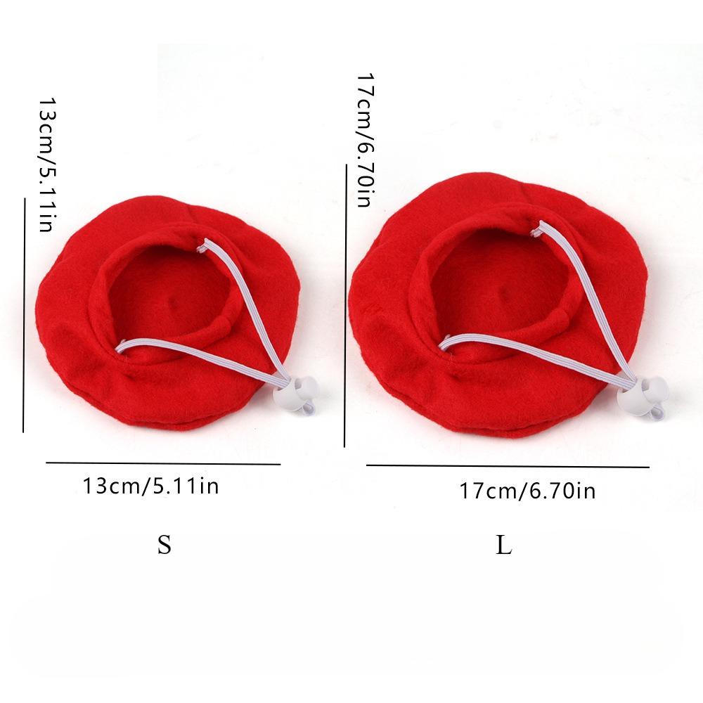Cute Adorable Cat Beret Hat Red Black Pet Costume Accessories Cat Dog Caps Fashionable Pet Headwear for Photos & Parties