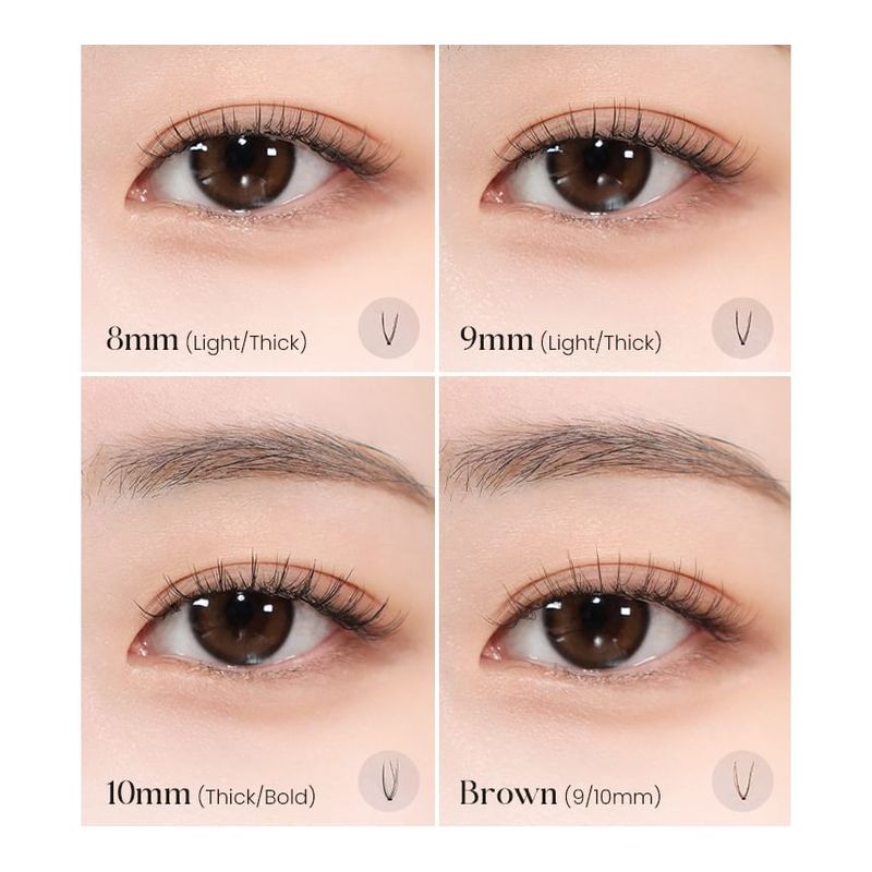 Ccam bbak - Original Dichte Wimpern 4 Punkte - 3 Arten