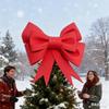 Bows For Christmas Tree Large Decoration Ribbon Ornament Bow Tree Topper For Home Outdoor Farmhouse Wall Indoor Crafts