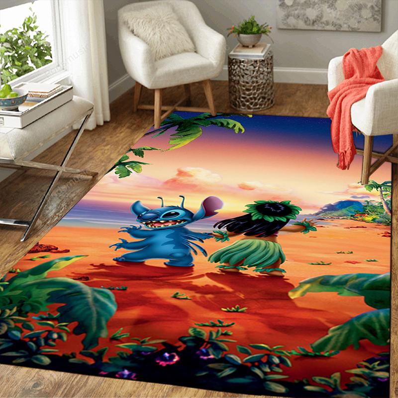 1Pc Lilo Stitch Adventure Rug Office Carpet Indoor Outdoor Doormat Nonslip Soft Comfortable Living Christmas Halloween Xmas Gift D924245