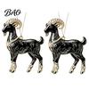 Holiday Gift for Friends 2Pcs 2D Goat Hanging Ornaments, Acrylic Winged Pendants, Year of Ornaments The Auspicious Decorations Tree, Mantel, Home New