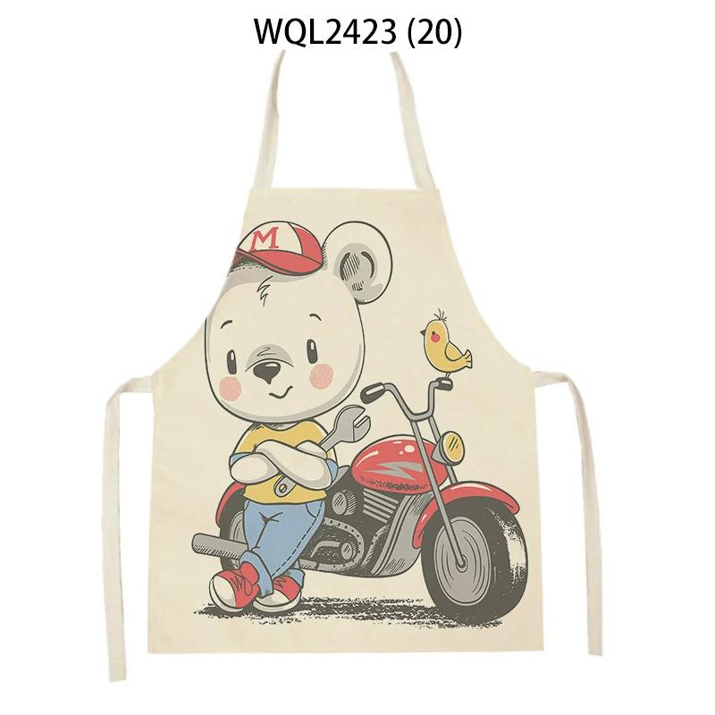 Animal Elephant Monkey Kitchen Aprons Linen Aprons Home Cooking Baking Accessories Aprons Kitchen Accessories Delantal Cocina