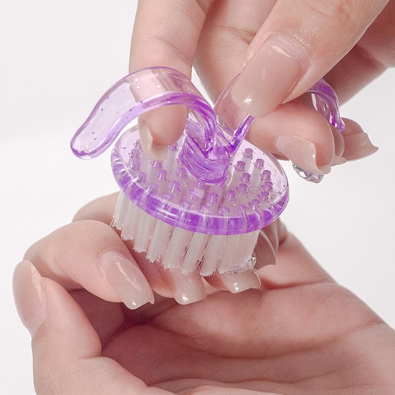 Kunststoff-Nagelbürsten Nagel Handpeeling Detailreinigungspinsel Staubentferner Reiniger Nagelkunst Maniküre Nagelhautschieber Werkzeuge
