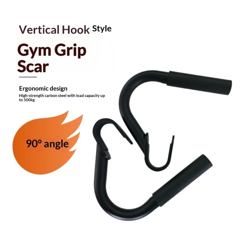 Durability Carbon Steel Workout Grips for Pull Up Rod and Push Up Exercises Antislip Rubber Enhances Grips Security