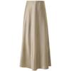 Women's Elegant Satin High-Waist A-Line Long Skirt