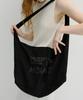 Blank03 Embroidery Big Shoulder Bag (Black)