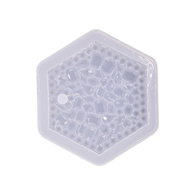 DIY Keychain Pendant Silicone Mold Crystal Epoxy Resin Casting Mould Keychain Pendants Jewelry Making Mold Accessories