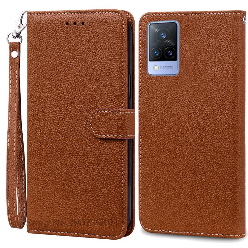 Pro Vivo V21 Pouzdro Silikonové Peněženkové Vyklápěcí Pouzdro na Telefon pro Vivo V2050 V2066 V2108 VivoV21 Kožené Pouzdro Coque pro Vivo V21 5G Fundas