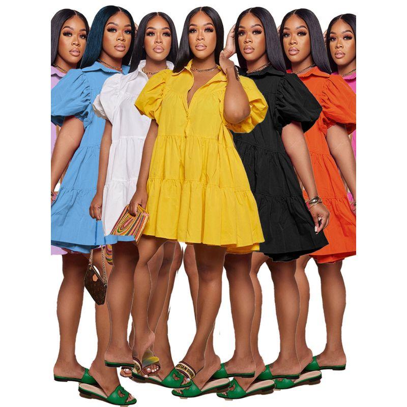 Casual Loose Short Sleeve Dress for Women Casual Loose Short Sleeve Dress