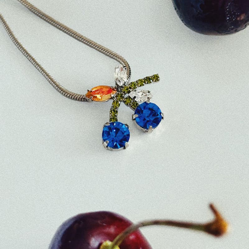 

VERRYTASTE Cherry Necklace - Blue Blue