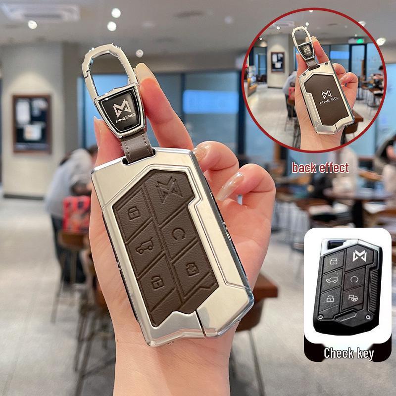 Mengshi 917 Schlüsselabdeckung & M800 Off-Road Metall-Leder-Schnalle, High-End für Männer & Frauen