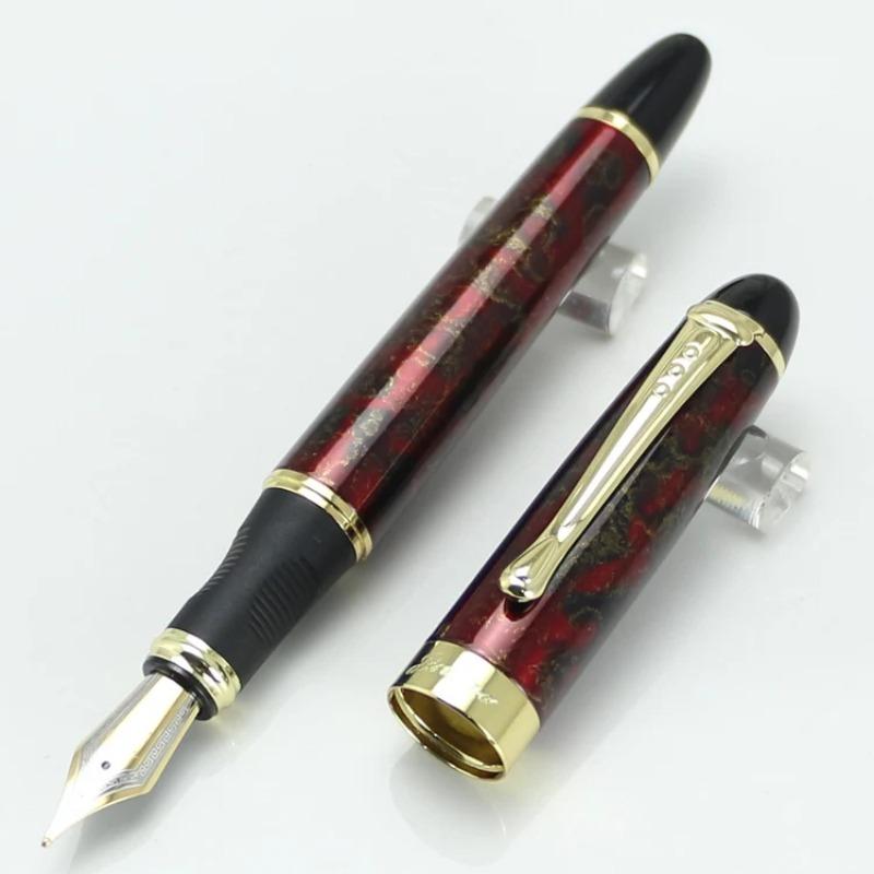 JINHAO X450 Luxus-Füllfederhalter Schwarz mit Goldener 18kgp Breiter Feder 22 Farben und Tinte Geschenkstifte