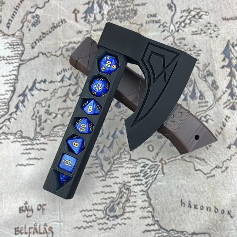 Tomahawk Würfelaufbewahrungsbox Kommt mit einem Satz Würfel, 22mm Standard Polyedrisches Würfelset, Ideale Tischspielzimmer Dekoration