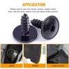 Car Body Screws Mudguard N90974701 for VW Golf Metal Self Tapping Screw Rivet Black Fastener Bolt Cross Self Tapping Phillips