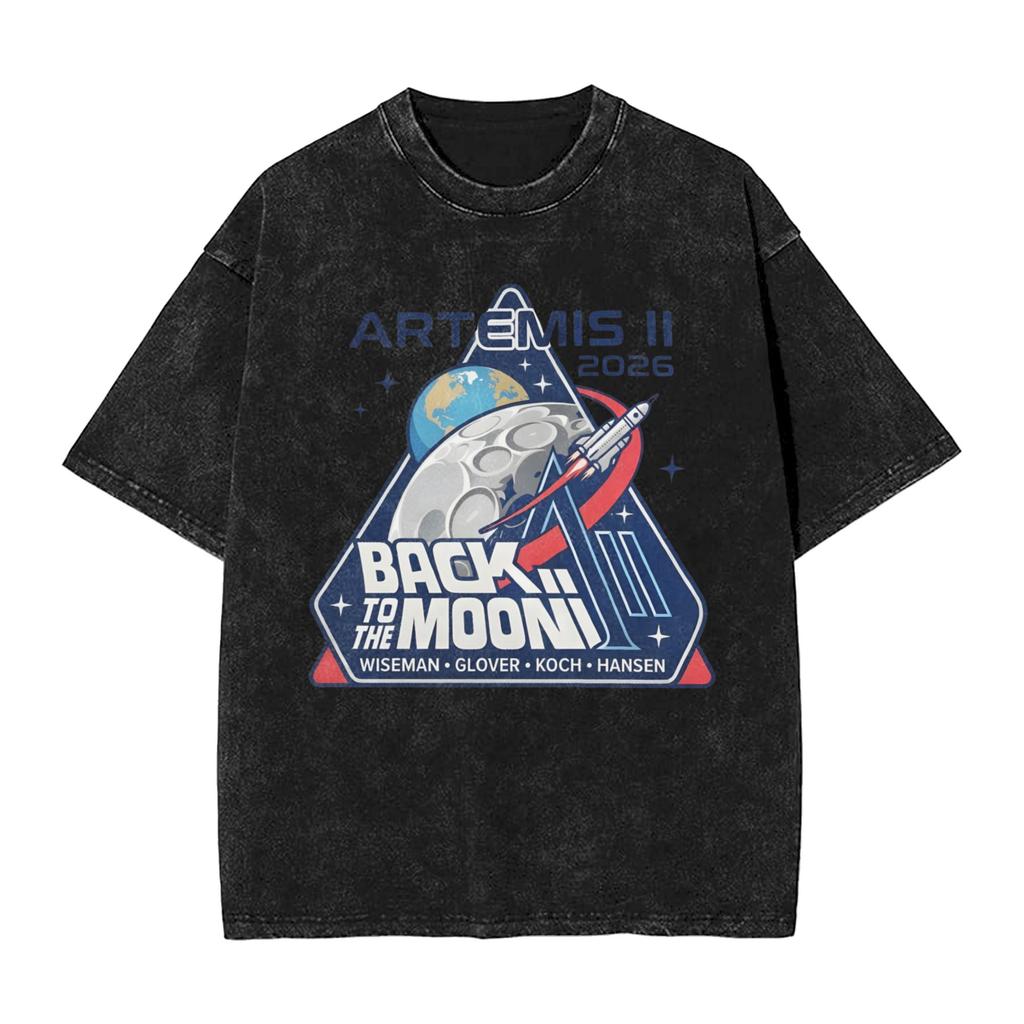 Artemis Ii Space Rocket Launch Mission To The Moon Artemis T Shirt  Short Sleeve Y2k Retro Tshirt Cotton Oversized Top Tees