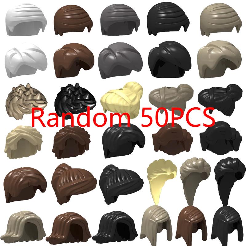 MOC City Small Particles Building Blocks Boys Girls Figures Accessories Curly Hair Beard Set Mini Bricks Toys Gifts For Kids G01