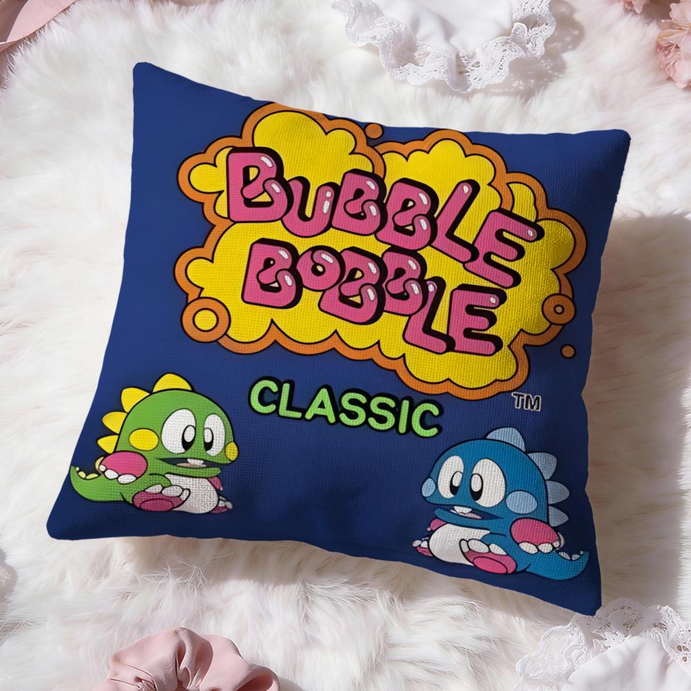 Classic Game b-Bubble Bobble Cushion Cover Premium Comfort Reversible Pillow Cove -Two In One Design for Any Room & Car Interior