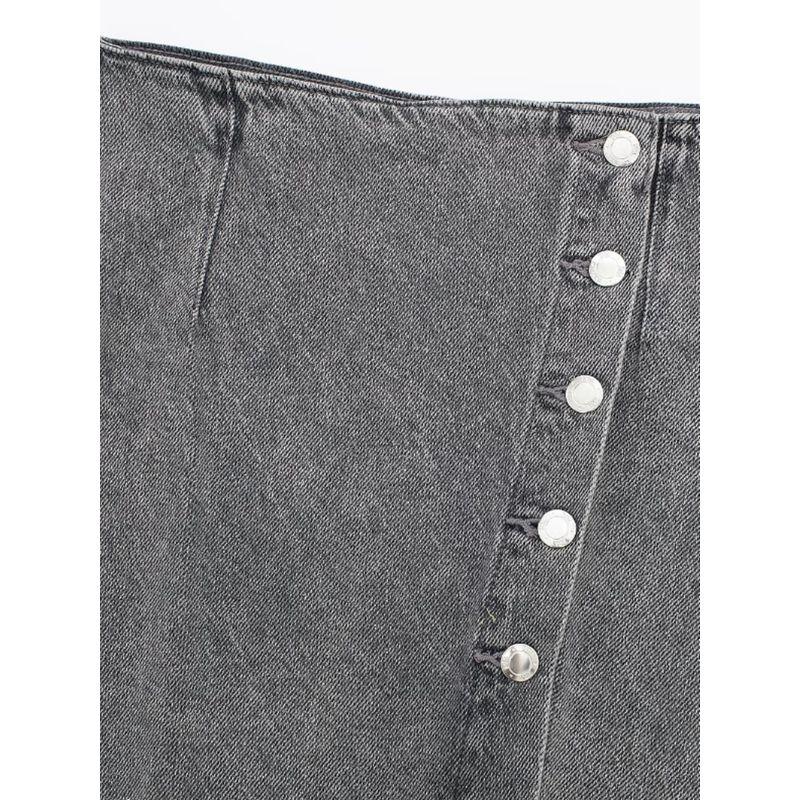 Kaslead New Arrival Women's Clothing Fashion Style Fashion Vest Double Breasted Denim Skirt 6147057 6164219