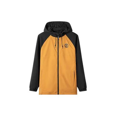 Color Block Hooded Jacket Men Jacket Wheat A6QK9-P56