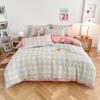 YALU High-Density Brushed Printed 4-Piece Bedding Set