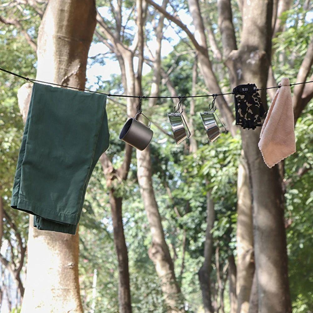 Retractable Laundry Dryer Clothes Rope Portable Travel Camping Clothesline
