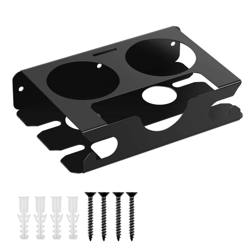 Angle Grinder Holder 3 Bay Metal Angle Grinder Rack with Cord Hanger Wall Mount Bracket for Cutters Polishers, Garage Workspace