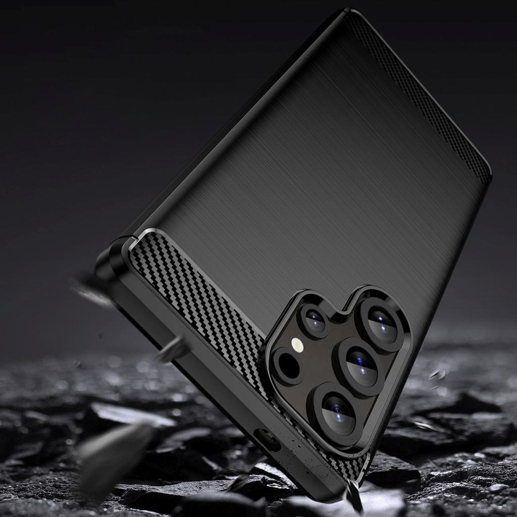 Etui silikonowe do Samsung Galaxy S25 Ultra Carbon Case - czarny