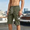 Men's Lightweight Cargo Shorts Elastic Waistband Drawstring Closure Loose Fit Straight Leg Multi Pocket Utility Shorts for Outdoor Activities