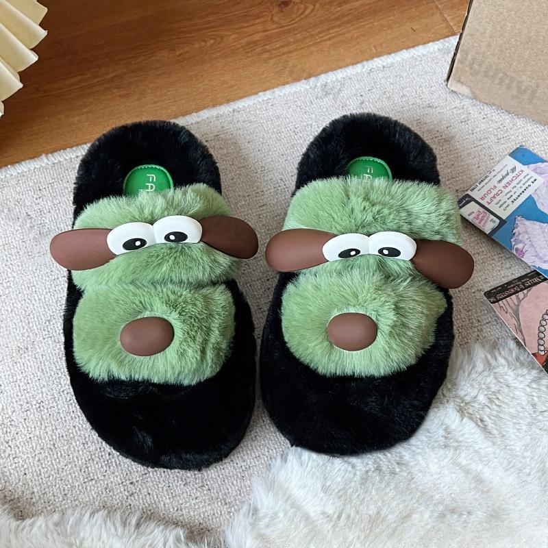 Mode Cartoon Niedliche Damen Hausschuhe Herbst Winter Neue Mode Höhe Erhöhen Plateau Hausschuhe Bequeme Plüsch Warme Baumwollschuhe
