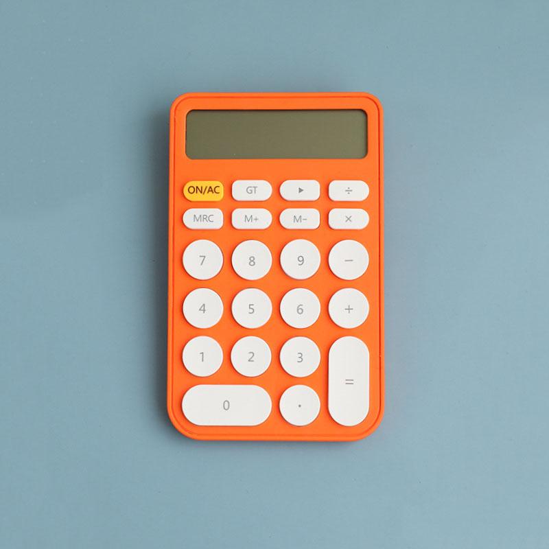 

Мини-портативный 12-разрядный калькулятор с большим экраном, калькулятор для обучения, офисный калькулятор, бухгалтерский учет оранжевый