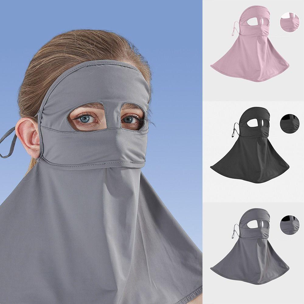 

Унісекс Ice Silk Mask Anti-UV Anti-son Mask Fashion Riding Face Mask рожевий
