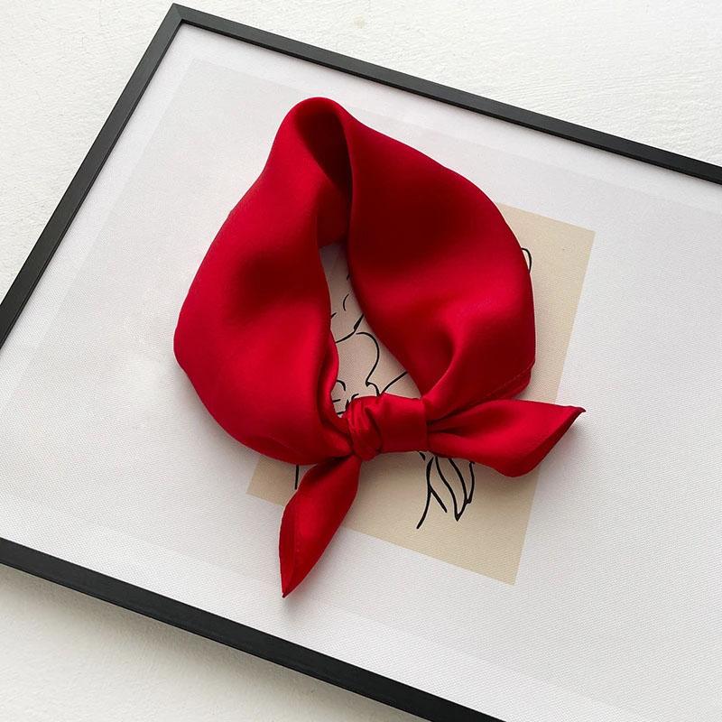 New 100% Natural Real Silk Scarf Fashion Women Summer Beach Small 53*53cm Neck Scarves Shawl Bandana Hijab Pashmina Poncho 2026
