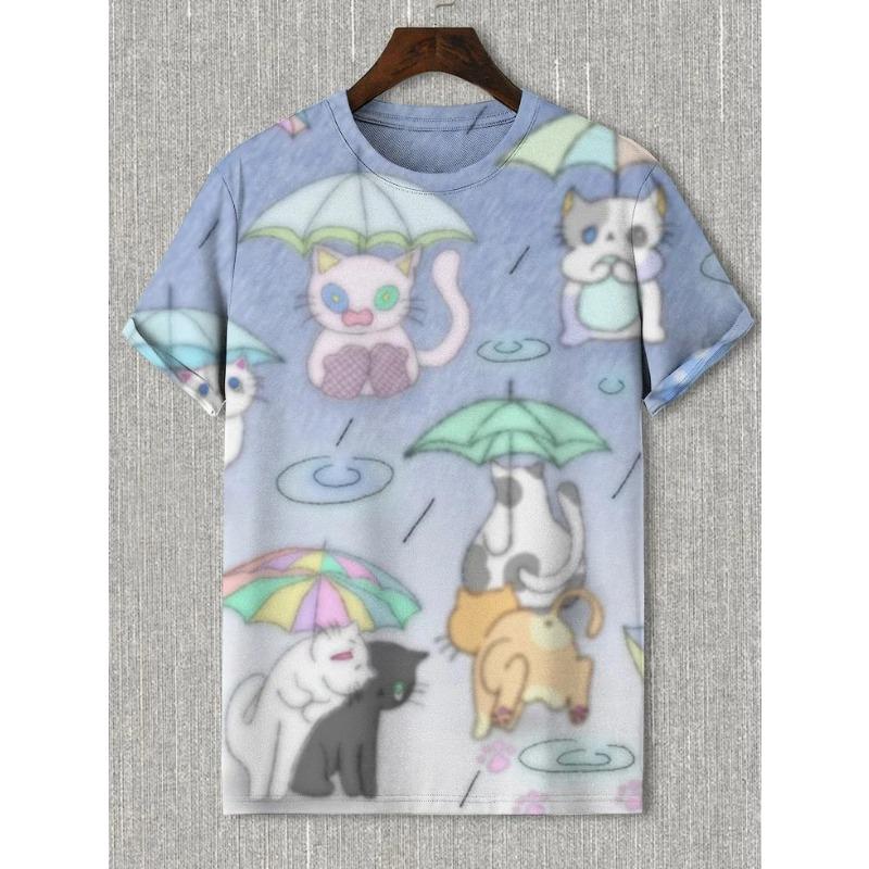 Funny Art Pattern 3D Printed T-Shirt For Men Summer Casual Tees Round Neck Tops Loose Short Sleeves Clothing