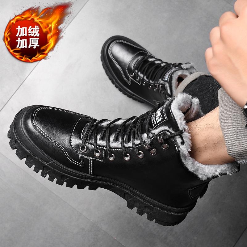 Модный тренд Мужские ботинки Черные кроссовки Уличная мода Высокие оптовые туфли — фото 4