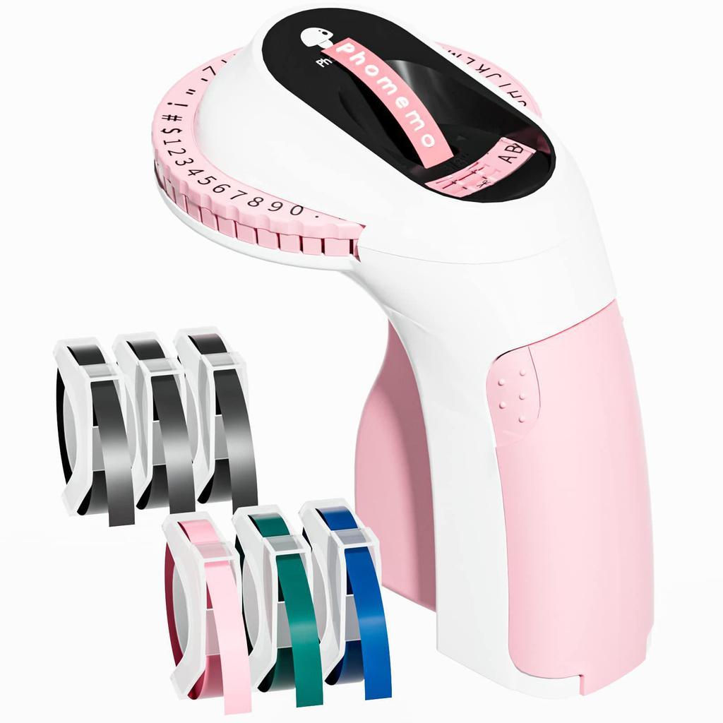 Phomemo E975 Embossed Label Tape, 9mm Color 3D Ribbon Stickers.