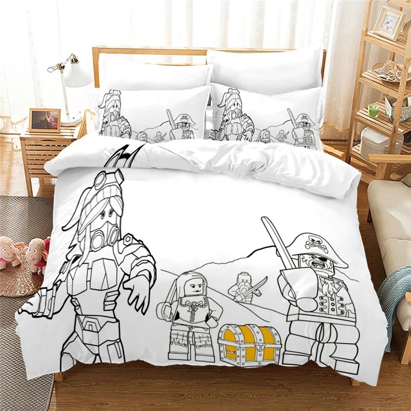 3D Cartoon Games Pattern Duvet Cover with Pillowcase Children Bedding Set Single Double Twin Full Queen King for Bedroom Decor