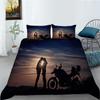 Comfortable Motorcycle Themed Bedding Set 3D Down Duvet Cover 2/3 Pieces for Boys/teenagers/men's Rooms AU180 * 210 Full Size Duvet Cover