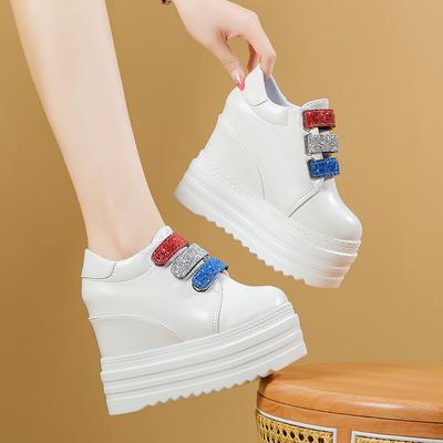 Women Ankle Boots 2026 Autumn Leather Shoes Woman Platform Height Increased Sneakers Thick Sole Wedges Boots Zapatos De Muje