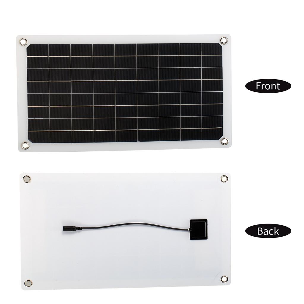 12V 20W Solarpanel monokristalline Silizium-Solarzelle mit Dual-USB-Autoladegerät, Feuerzeug, Alligator
