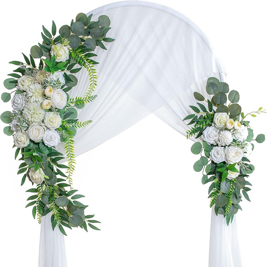 Wedding Arrangement Three-Piece Arch Flower Welcome Area Arch Door Banquet Style Dining Table Door Decoration Simulation Flower