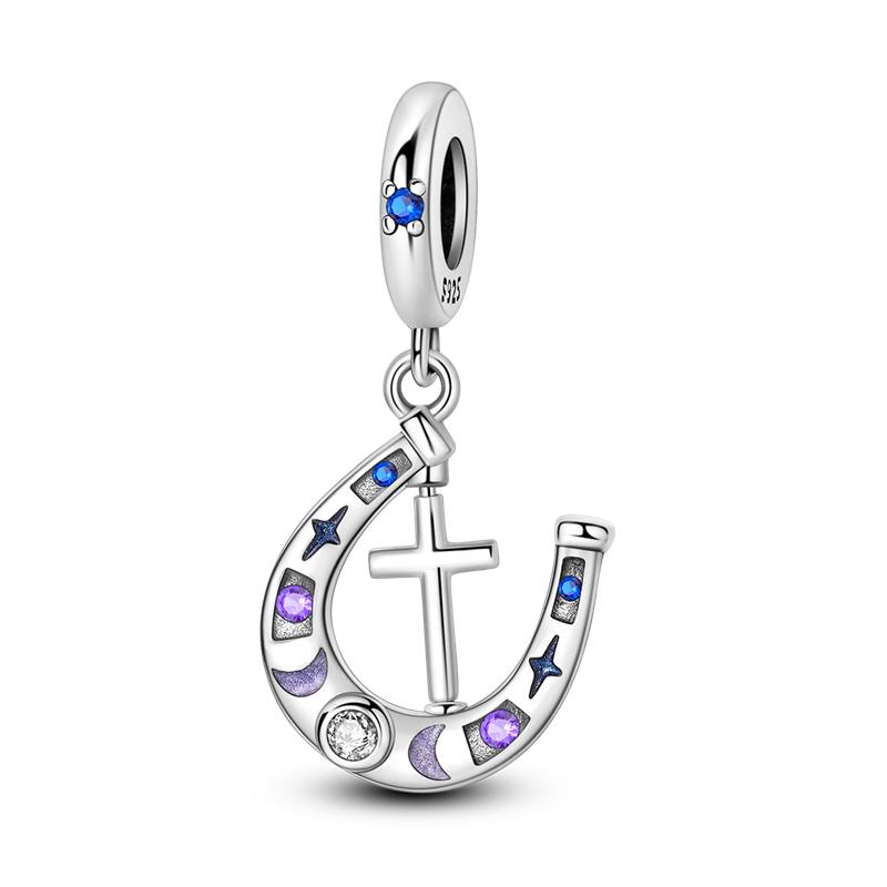 Classic Copper Holy Angel Cross Charms Beads Pendants For Women Fit Qikaola Original Bracelets Diy Jewelry Gift