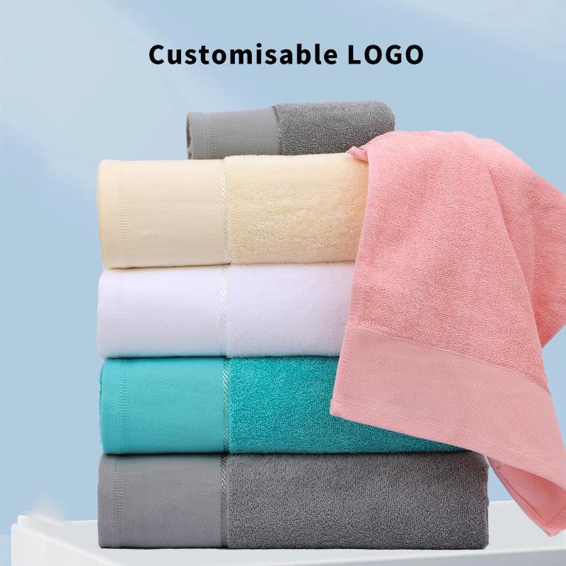 Factory Premium 100% Cotton Bath Towel Set for Hotels Custom Soft Lint-Free Luxury Bath
