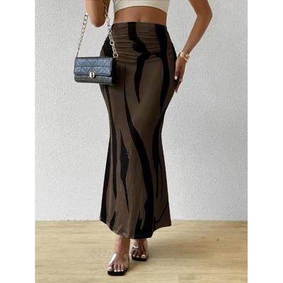 High Waist Zebra Print Fishtail Skirt - Fashionable European & American Women's Clothing, 2025 Edition