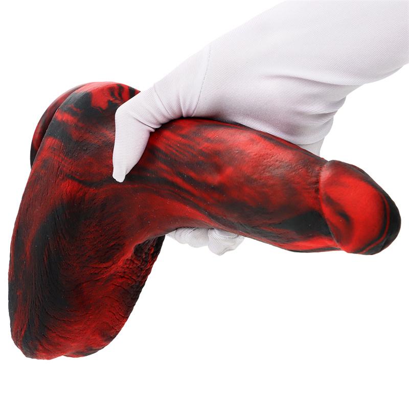 Mixed Color Liquid Silicone Simulation Large Phallus Dildo Female Masturbator Rear Court Anal Plug Expansion Anal Phallus