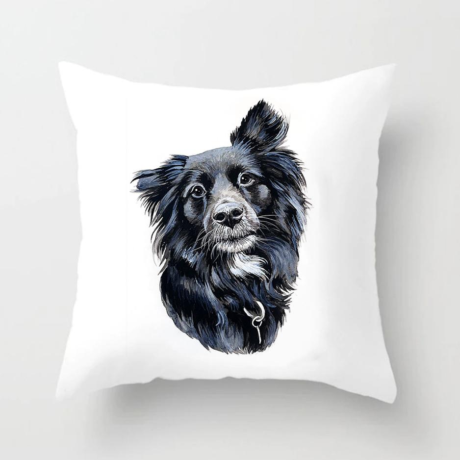 Cartoon Dog Printed Cushion Cover 45*45cm Pillowcase Sofa Kids Room Cushions Funda Cojin Polyester Home Decor Pillow Covers Case