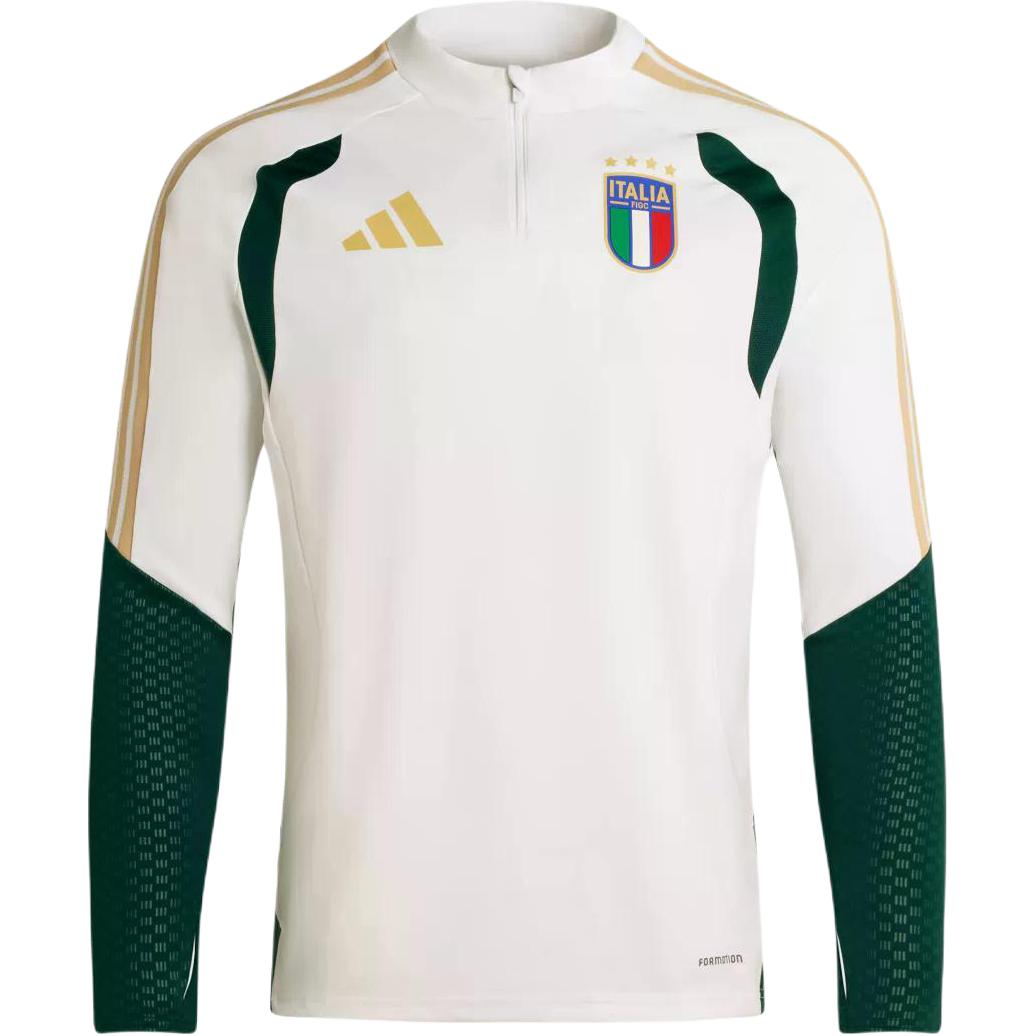 

Adidas Полосатый логотип Облегающая футболка для футбола с длинным рукавом и полумолнией Мужские топы JZ9380 M