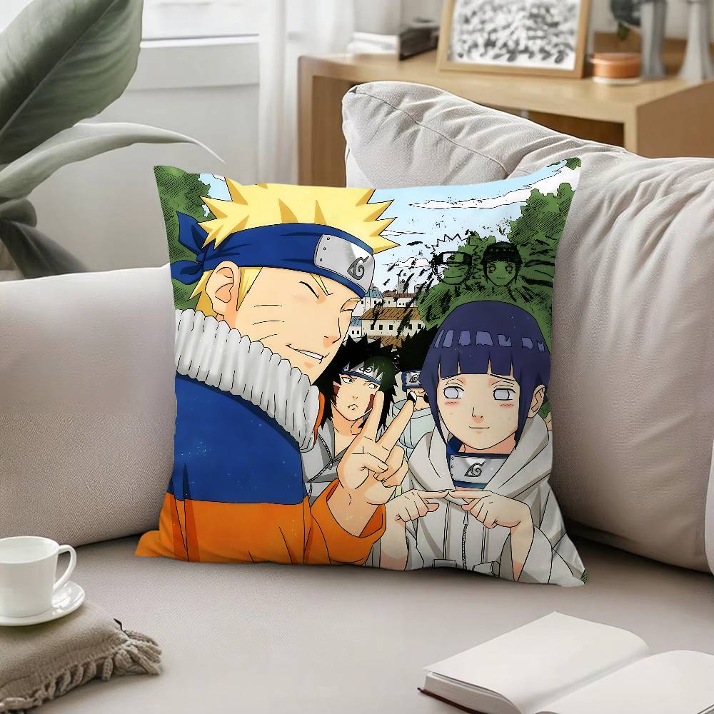 Naruto Pillow Case Sofa And Living Room Decorative Cushion Covers Dustproof And Miteproof Invisible Zipper